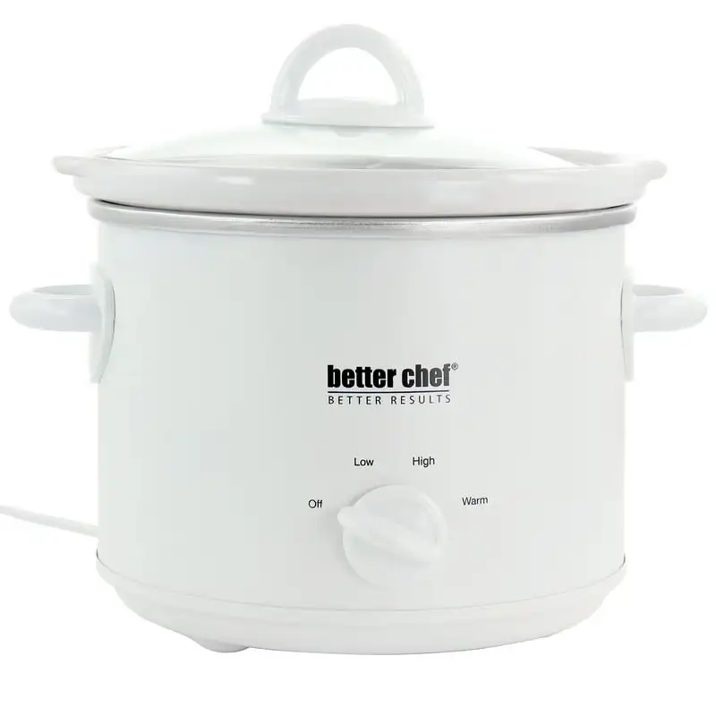 

Quart Round Slow Cooker with Removable Stoneware Crock in White