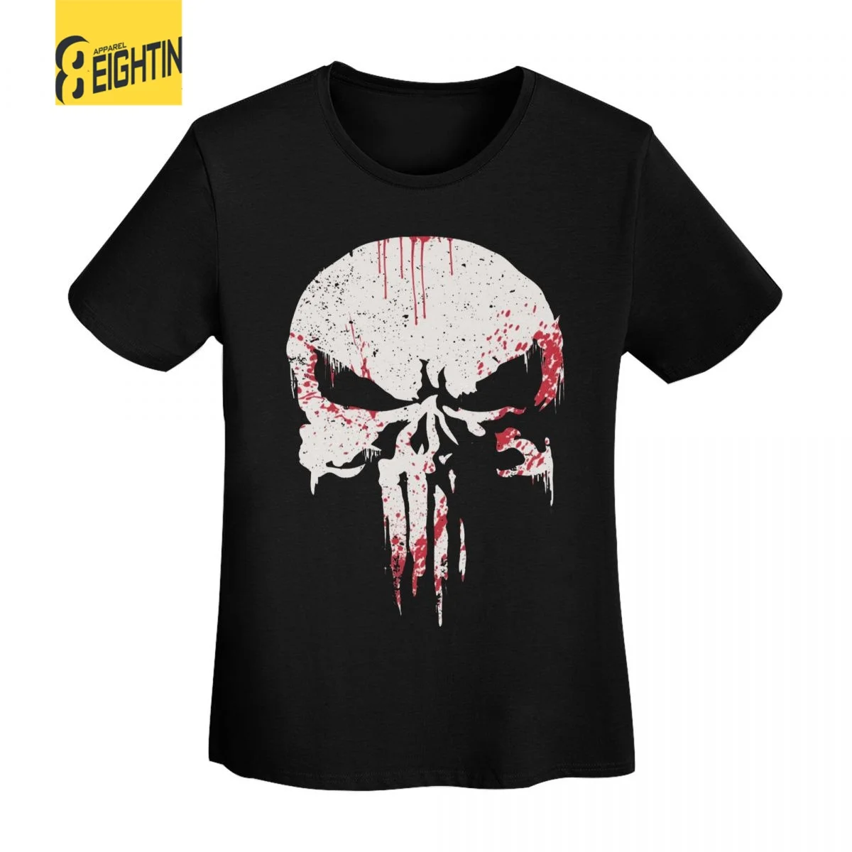 

Marvel Tee Punisher Women T-Shirt Short Sleeve Drop Ship Top Supper Hero Fitness Streetwear Mori Skull Female Graphic T Shirt