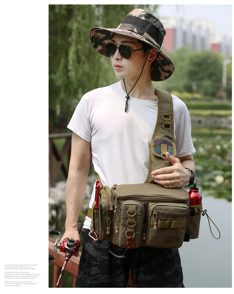 Lure bag new multi-functional fishing bag travel outdoor sports one-shoulder cross-body Lure belt bag men