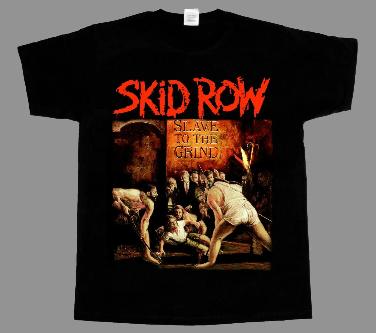 

SKID ROW SLAVE TO THE GRIND '91 BLACK T-SHIRT