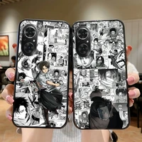 cool anime eren rivaille phone case for huawei honor 50 pro 50se play 4 5black silicone case for huawei p50 nova 8 pro mate40 3