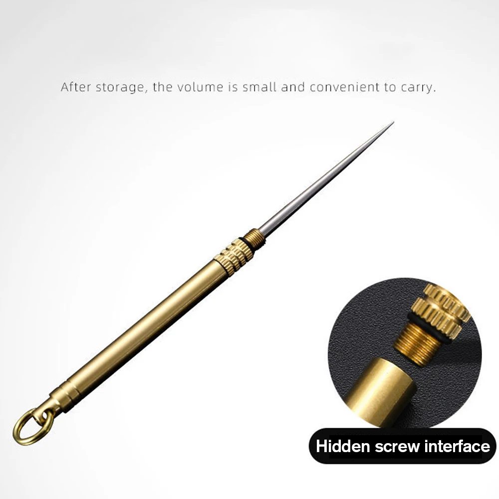 

2PCS Self Defense Weapon Survival Tool Portable Outdoor Camp Equipment Survival Tool Titanium Toothpick Brass Knuckels Weapon