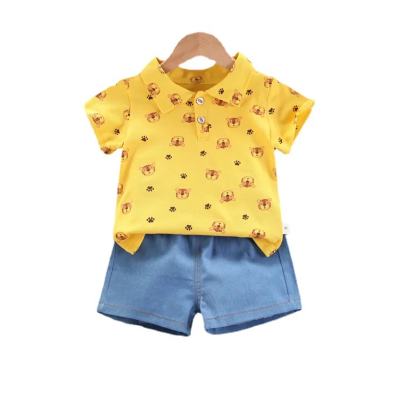

New Summer Baby Boys Girls Clothes Suit Children Cartoon Cotton T-Shirt Shorts 2Pcs/Sets Toddler Sports Costume Kids Tracksuits