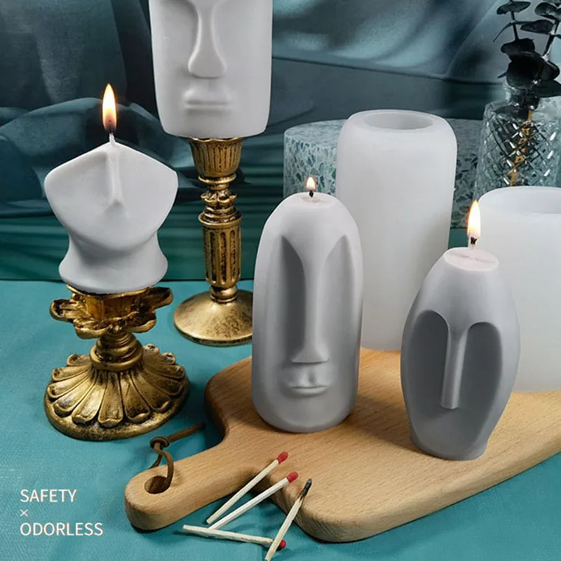 

Candle Mold 3D Art Making Crafts Home Decoration Aromatherapy Soap Aroma Wax Candle Silicone Mould