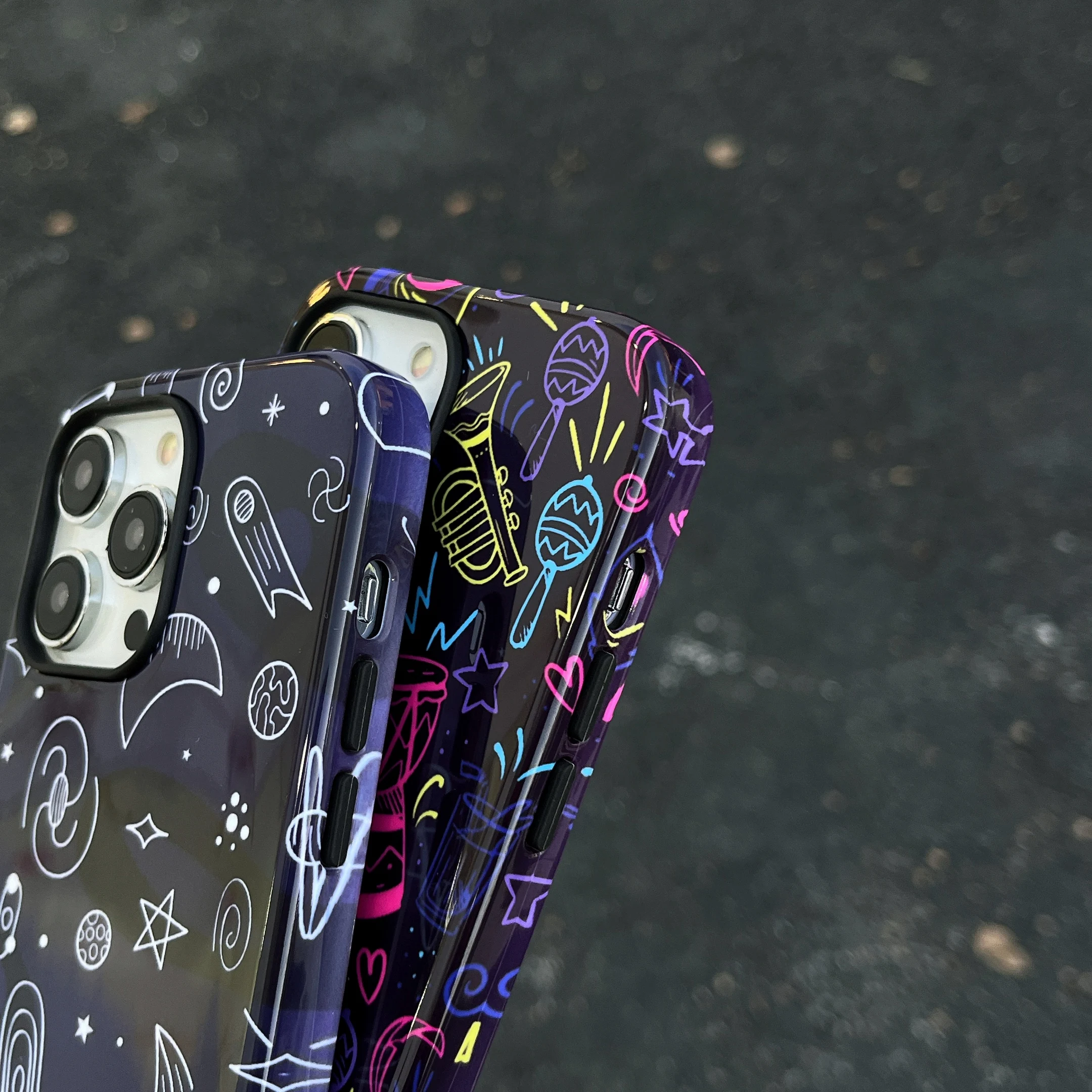 Креативный чехол для телефона с полным покрытием и граффити двойной защитный