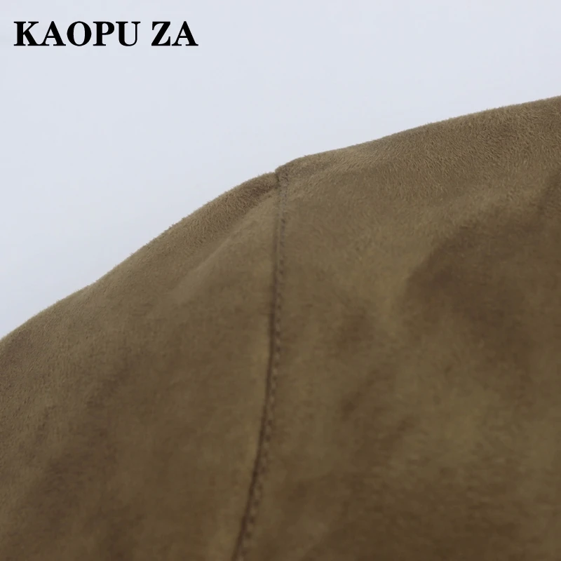 Куртка KAOPU ZA Женская короткая однотонная с длинным рукавом повседневная