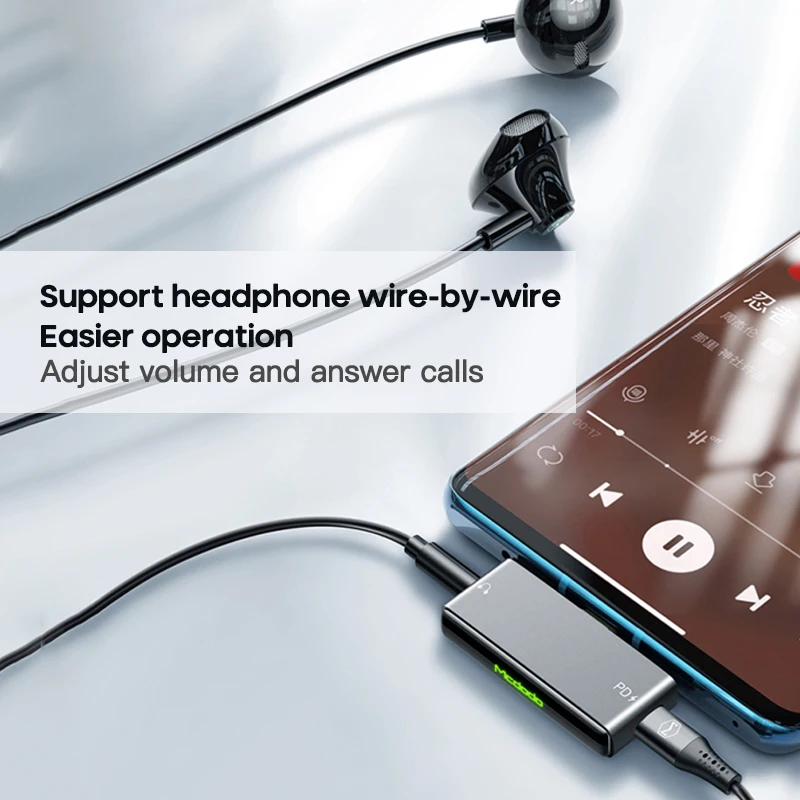 

Адаптер Pd60w Тип c аудио Aux кабель Тип C сплиттер Pd 60 Вт 3,5 мм