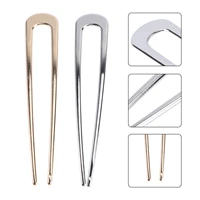 2pcs u shaped hairpins delicate geometric alloy hairpins hair accessory for ladies
