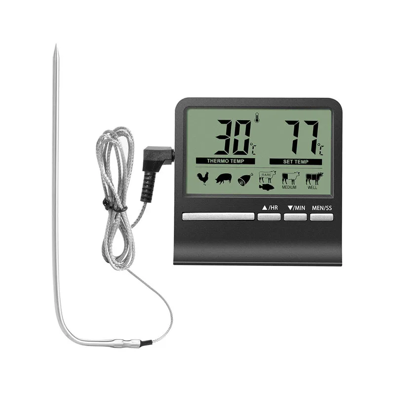 Цифровой термометр для барбекю и духовки кухонный измеритель температуры из