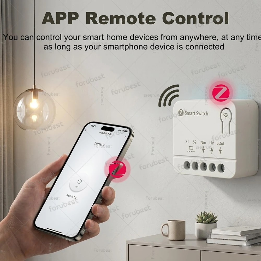 Фото Мини-умный выключатель Zigbee на 1/2/3 клавиши, модуль автоматизации Zigbee, реле освещения для шлюза Tuya Smart Life Z2M №3