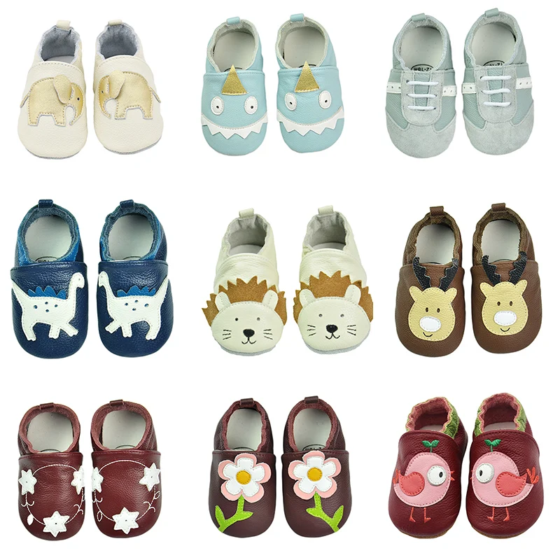 2023 Baby Shoes Soft Cow Leather Newborn Booties for Babies Boys Girls Infant Toddler Moccasins Slippers First Walkers prewalker