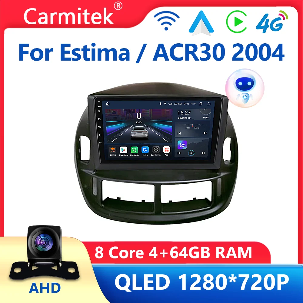 

Android 4GB+64G 4G LTE RDS DSP Car Radio Multimedia Video Player For Toyota Estima ACR30 RHD 2004 Navigation GPS SWC BT WIFI