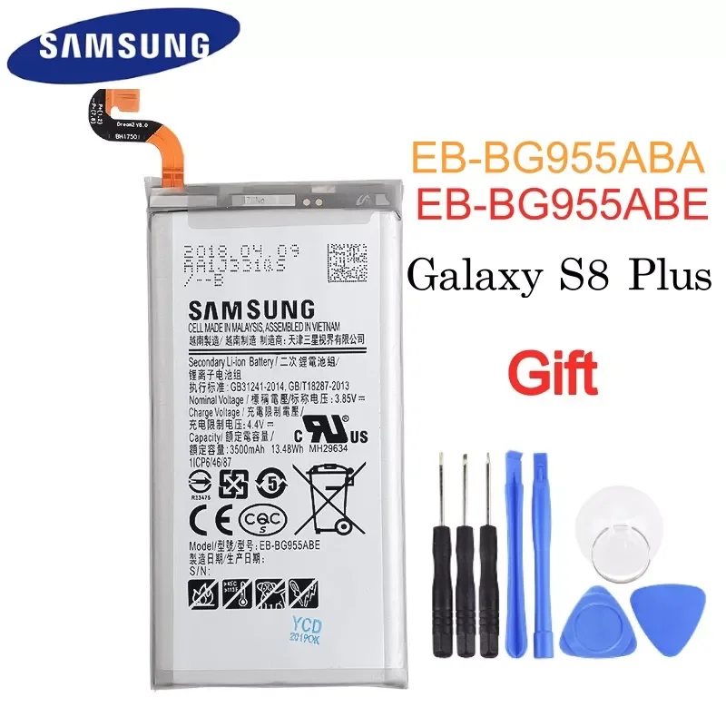 

Original Battery For Samsung Galaxy S8 plus EB-BG955ABA EB-BG955ABE G9550 S8Plus SM-G9 SM-G955 G955 3500mAh Replacement Battery