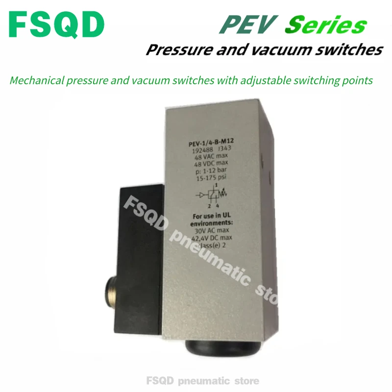 

PEV-1/4-B SC-OD M12,PEV-W-S-LED-GH,PEV-W-KL-LED-GH,FSQD Pressure Vacuum Switch PEV Series
