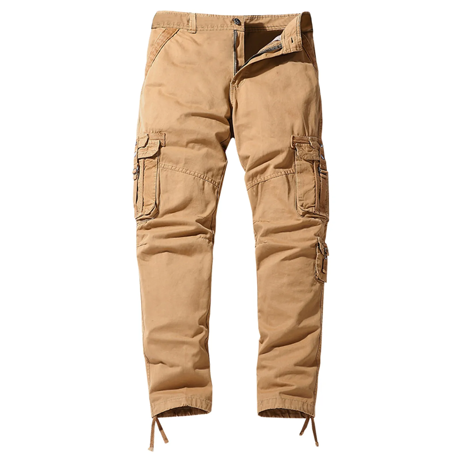 

Men Sport Casual Trouser Pant Multi Pocket Straight Solid Color Outdoor Overall Trousers Fashion Loose Pant