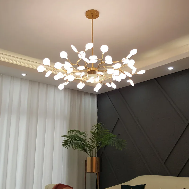 

Nordic Modern LED Chandelier Use Living Room Bedroom Kitchen Lamp Home Indoor Lighting Beautiful Decor Hanging Lamp Warm Light