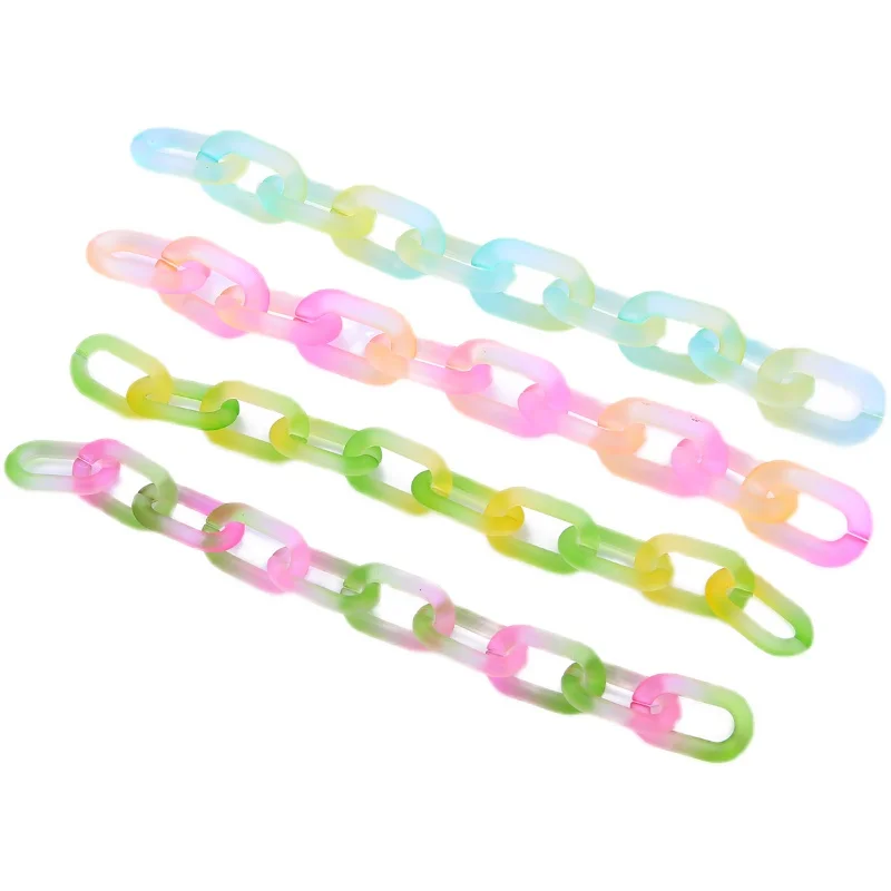 0 акриловая прозрачная двухцветная открытая цепочка ручной работы сумка-цепочка