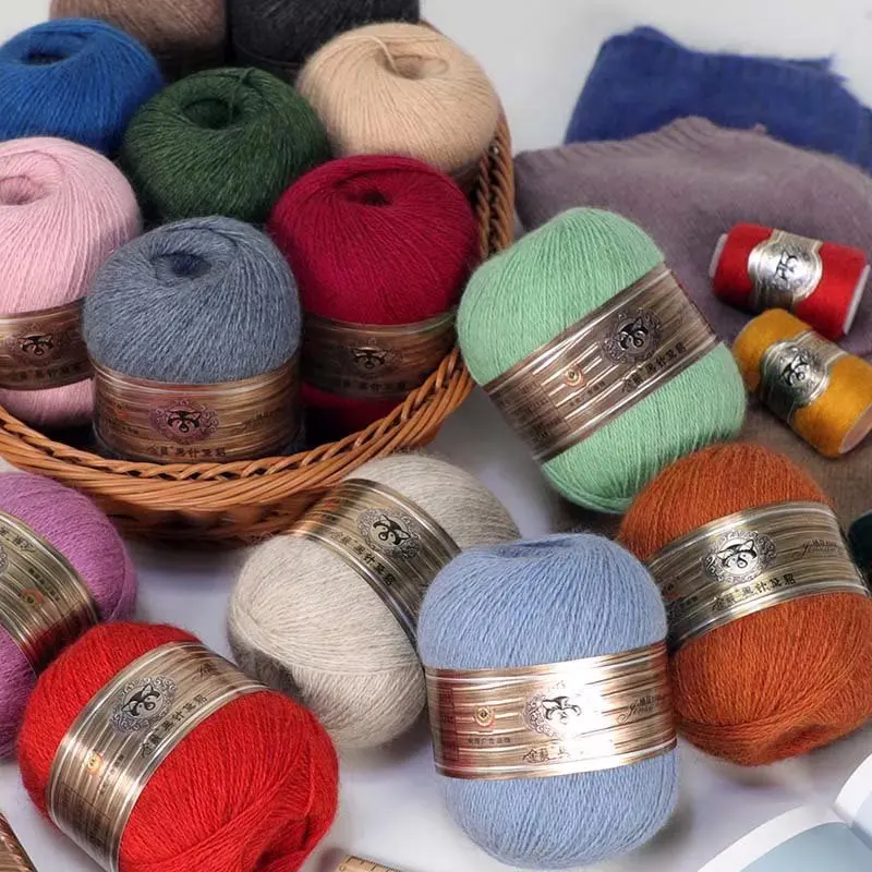 1 шт. стандартная пряжа ручной работы из норковой шерсти средней толщины