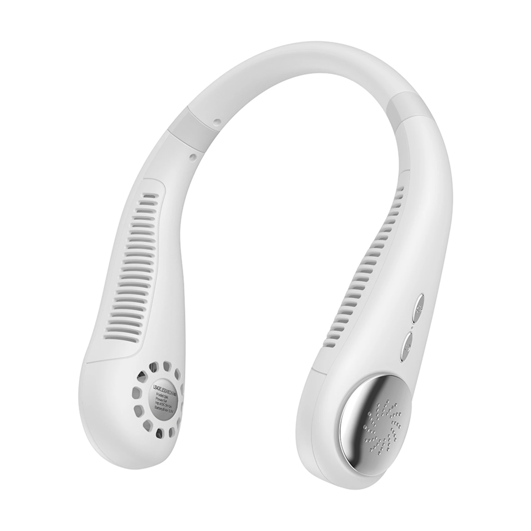 

Mini Neck Hanging Silent Cooling Fan Portable Bladeless USB Rechargeable Sport Fans Outdoor Wearable Air Cooler - White