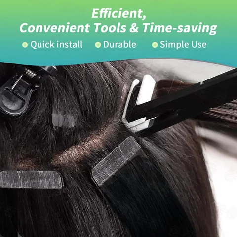 Набор инструментов для наращивания волос с лентой для наращивания волос с плоской поверхностью, лентой из нержавеющей стали для наращивания волос, плоскогубцы для уплотнительного зажима