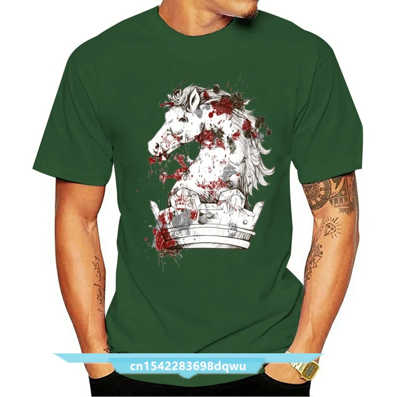 

Horse King Blood Horror Mens T-shirt, Royal Graphic Design Printed Tee