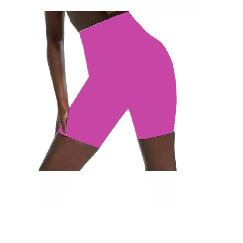 

Women Mini Shorts Fashion Biker Shorts For Female High Waist Purple Skinny Sports Cycling Shorts Slim Bottoms