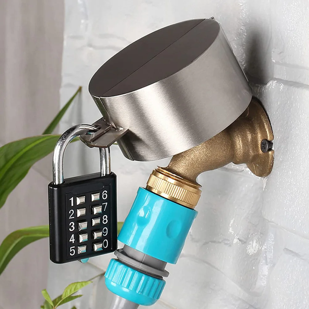 

Lock Gate Valve Covers Tap Water Outdoor Padlock Kit Repair Box Breaker Protective Metal Insulation Protector Device Locking