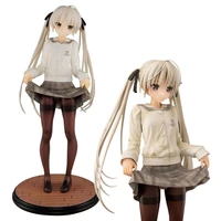 17cm kasugano sora anime in solitude figure kawaii double ponytail sexy uniform upskirt standing model toys pvc collectible doll
