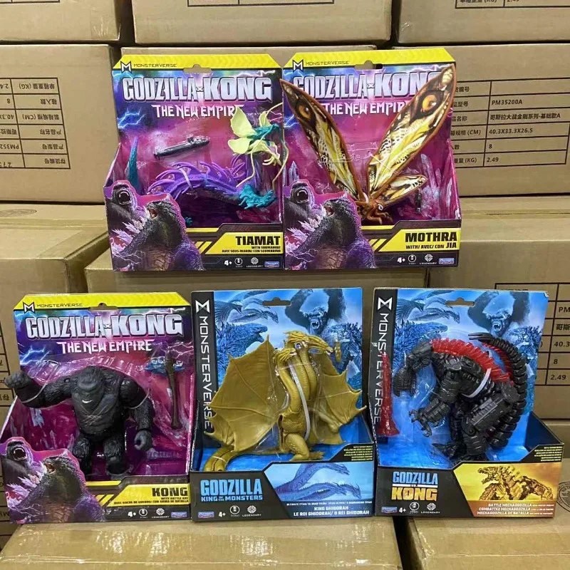 Новые Playmates Godzila X Kong Фигурка Империя Аниме Фигурки Godzilla King Ghidorah Mothra Tiamat GK Модель