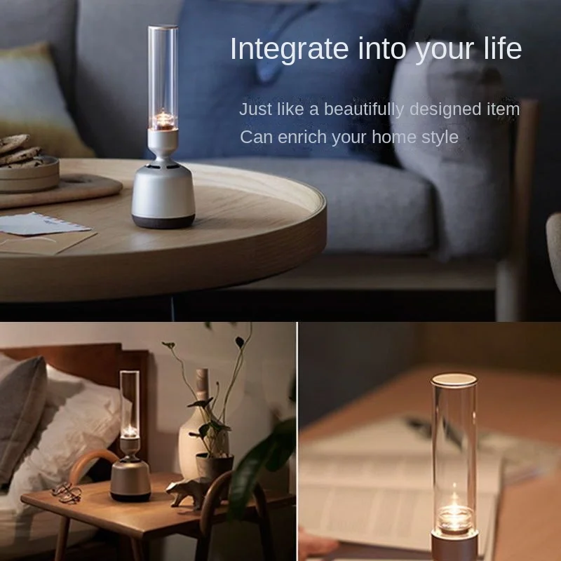 Wireless Bluetooth Audio Atmosphere Light Home Portable Smart Speaker Creative Night Light Mid-bass Romantic gift enlarge