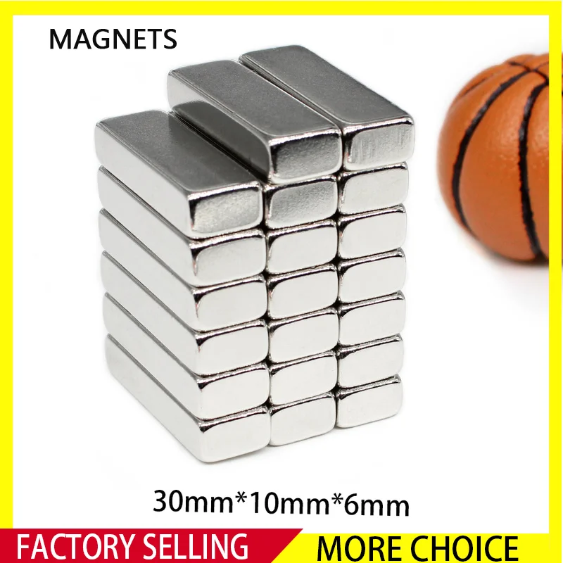 

2~50PCS 30x10x1.5 30x10x2 30x10x3 30x10x4 30x10x5 30x10x6 30x10x10 Block Neodymium Magnet Powerful Rare Earth Permanent Magnets