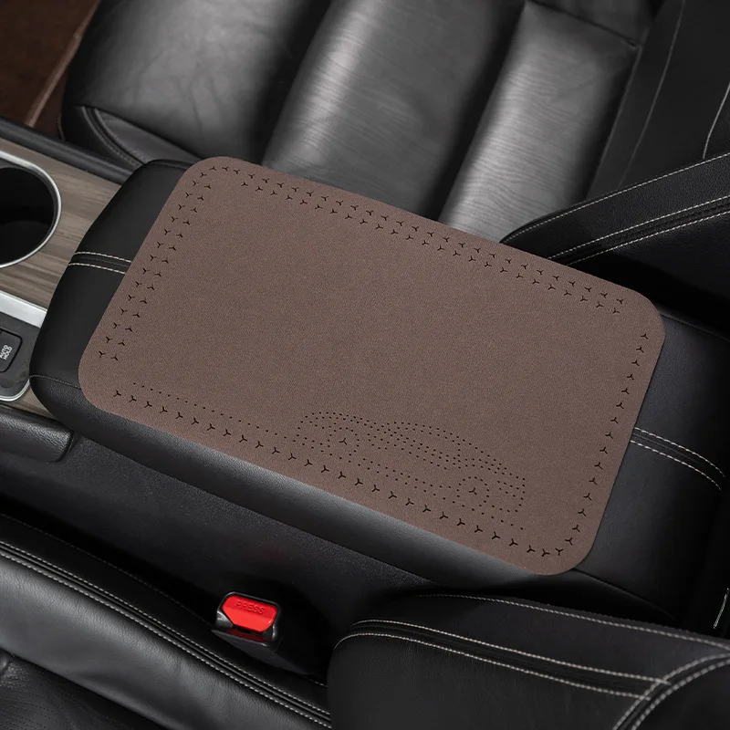 

Замшевый автомобильный центральный подлокотник, нескользящий автомобильный центральный подлокотник для консоли, подлокотник, коврик для сиденья, чехол для автомобильного интерьера, аксессуары