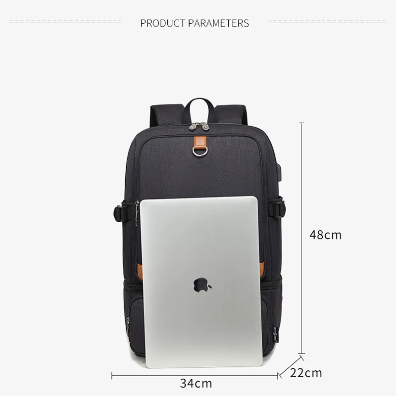 water proof High capacity school bag lunch bag USB can add heat transfer Oxford cloth school bag boys and girls travel backpack