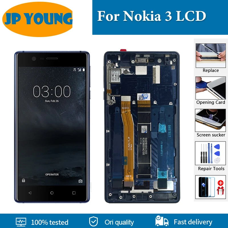 Оригинальный ЖК-дисплей для Nokia 3 N3 TA-1020 TA-1028 TA-1032 TA-1038 дигитайзер сенсорного экрана