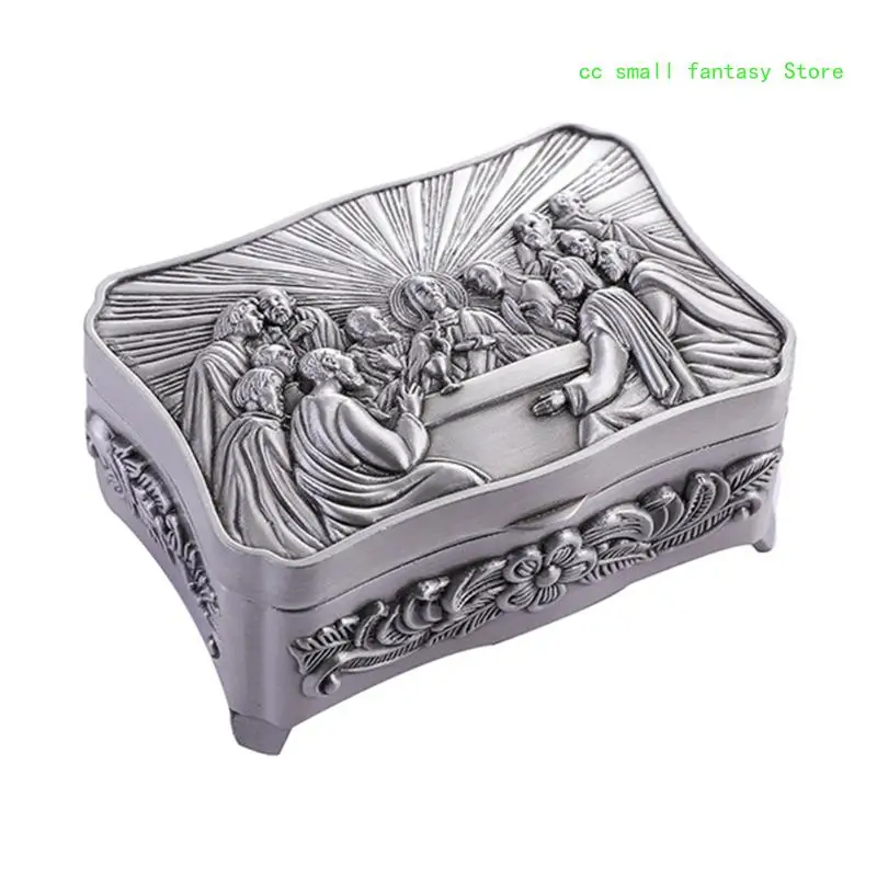 

R3MA Catholic Christian Rosary Tiny Trinket for Case for Earrings Necklace Treasure