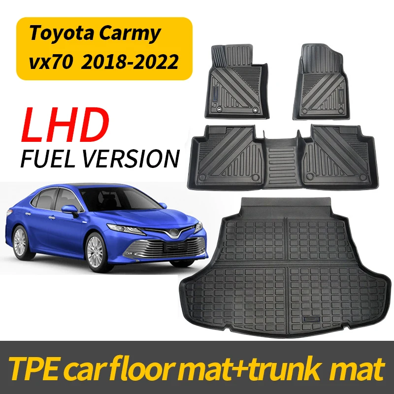 

LHD Car Floor Mats For Toyota Carmy VX70 2018-2022 Cargo Trunk Mats Waterproof All-Weather Durable XPE Floor Liners Accessories