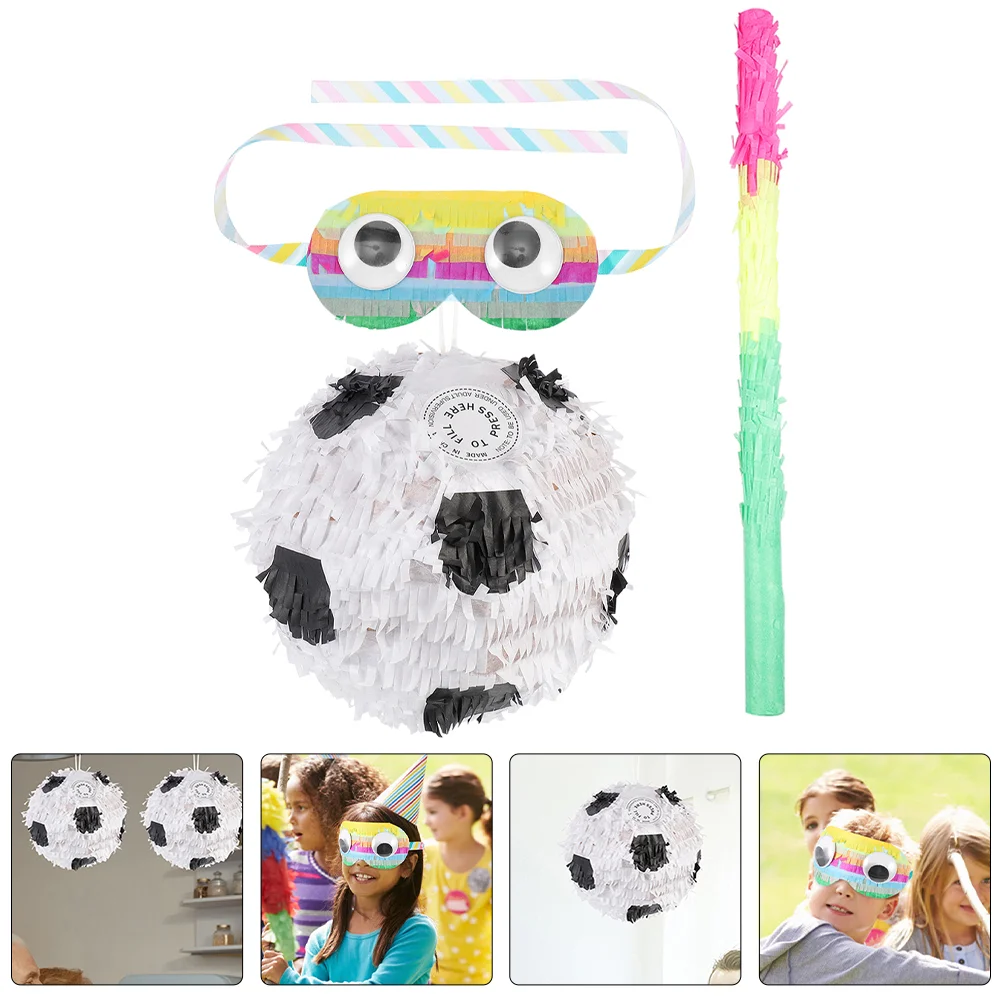 

Pinata Decor For Fiesta Party Decorative Toy Funny Paper Sports Theme Classroom Decorations Football And Stick Child