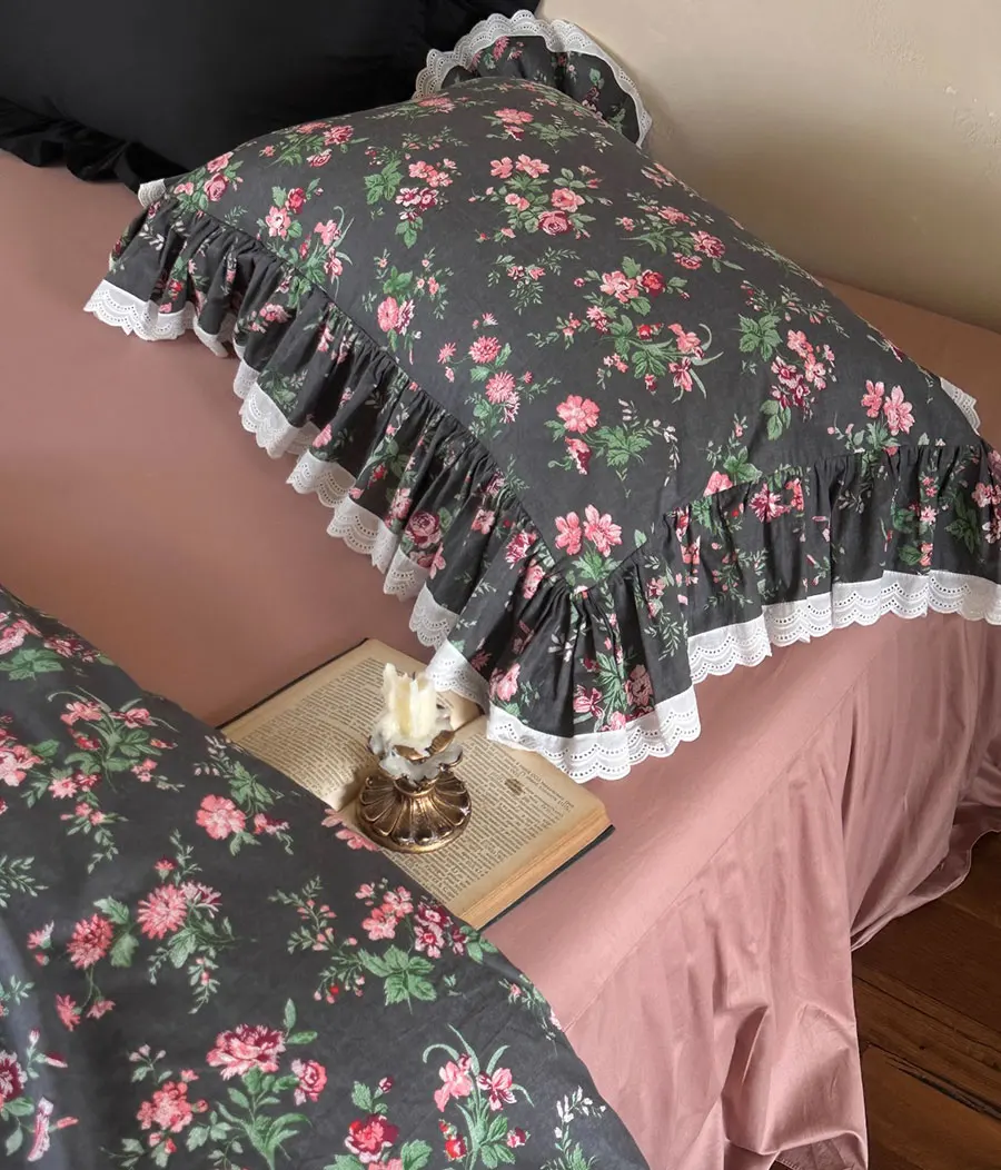 Винтажный комплект постельного белья с французским цветком полный королевский