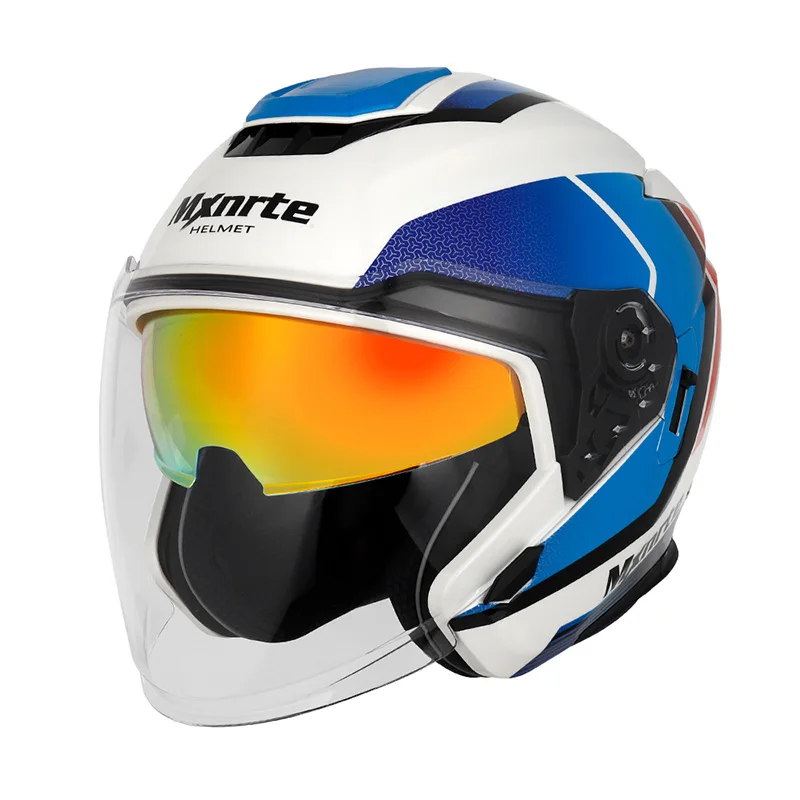 ECE одобренный Mxnrte Dodge белый синий красный шлем для мужчин и женщин полушлем с
