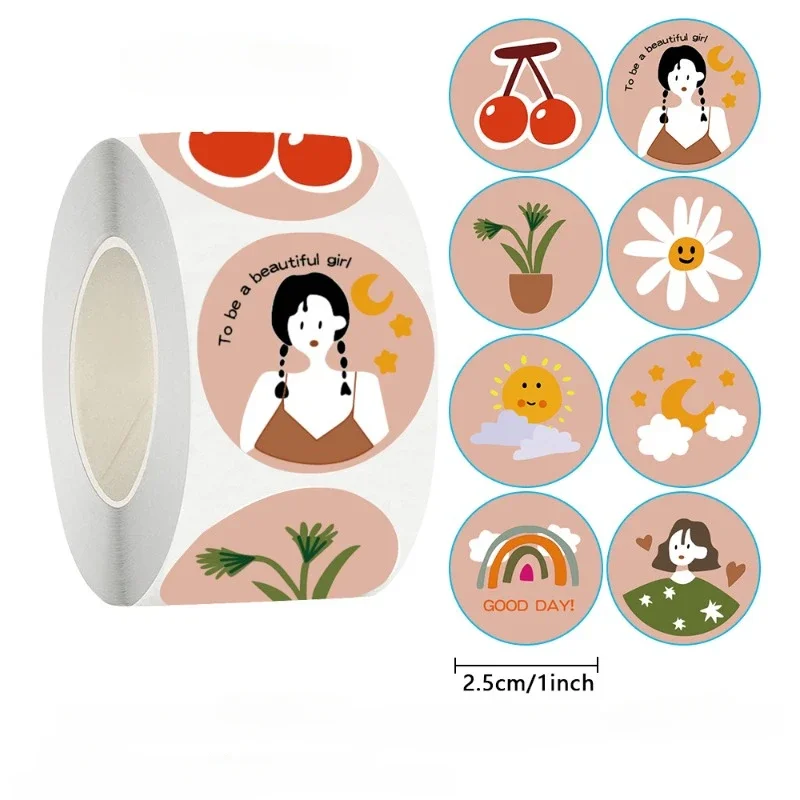 Название товара wholesale Детская круглая мультяшная ретро-наклейка уплотнительное