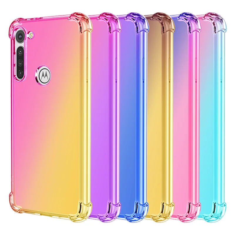 

For Motorola Moto G8 Power Luxury Shockproof Gradient Silicone Soft TPU Case Ultra Thin Slim Cover for Moto E6 Play Plus E 2020