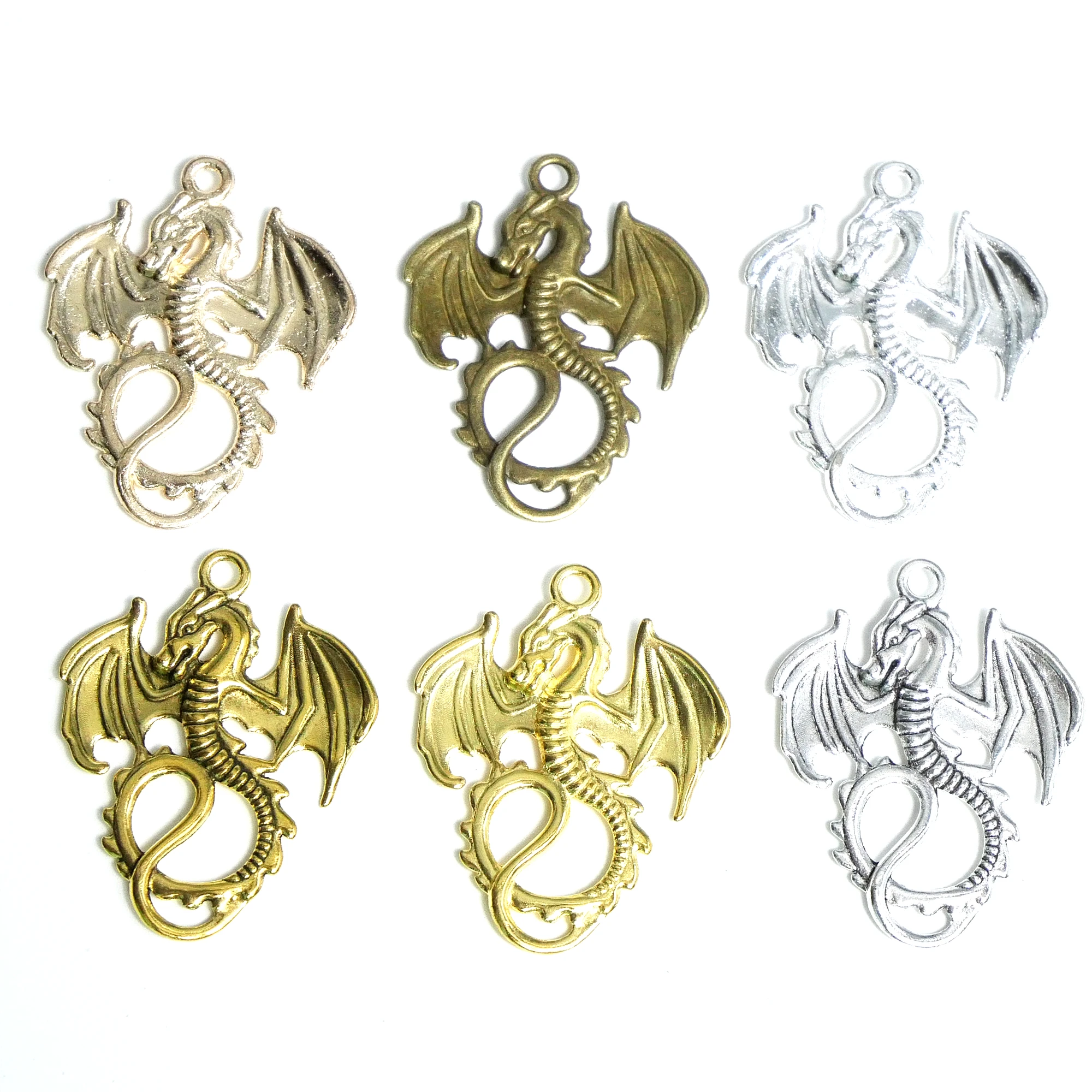 

Подвески Feilong в виде животных, винтажные подвески из сплава, 6 цветов, аксессуары «сделай сам», 10 шт.