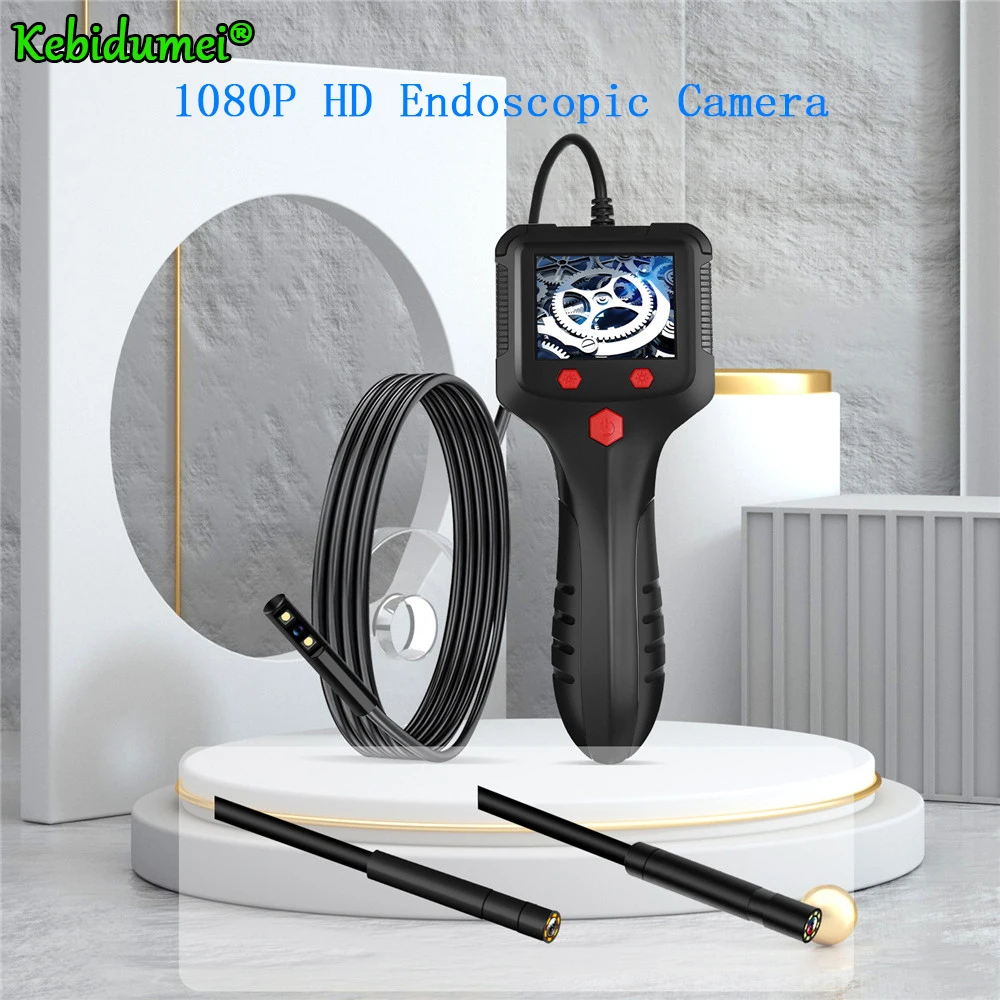 

P100 IP68 Waterproof Pipe Sewer Inspection Borescope 2.4'' IPS Screen Industrial Endoscope Camera Hardwire LED 2600mAh Endoscope