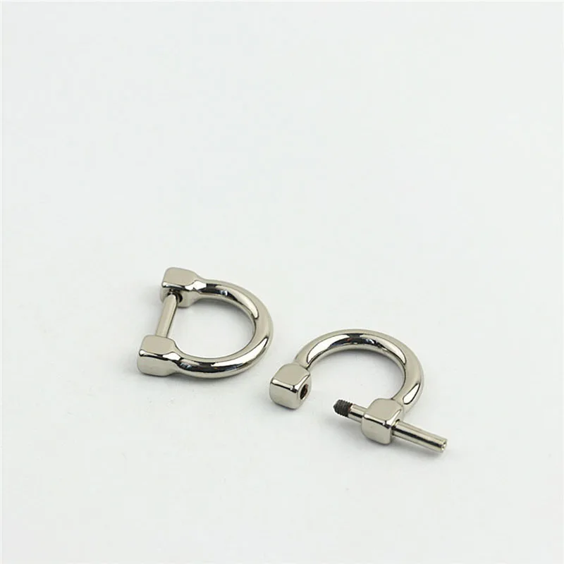 20pcs 13mm Metal Openable D Ring Buckles Detachable Screw Handbag Strap Clasp Hook DIY Bags Leather Hardware Accessories