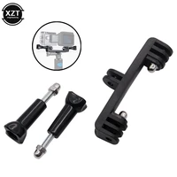 new double bracket tripod holder professional sport camera handle with screw mount adapter for gopro hero 876543321