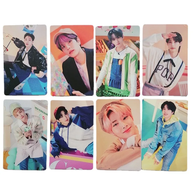 

Kpop Idol 8pcs/set Lomo Cards Stray Kids 2023 Season's Greetings Photocards Photo Card Postcard for Fans Collection