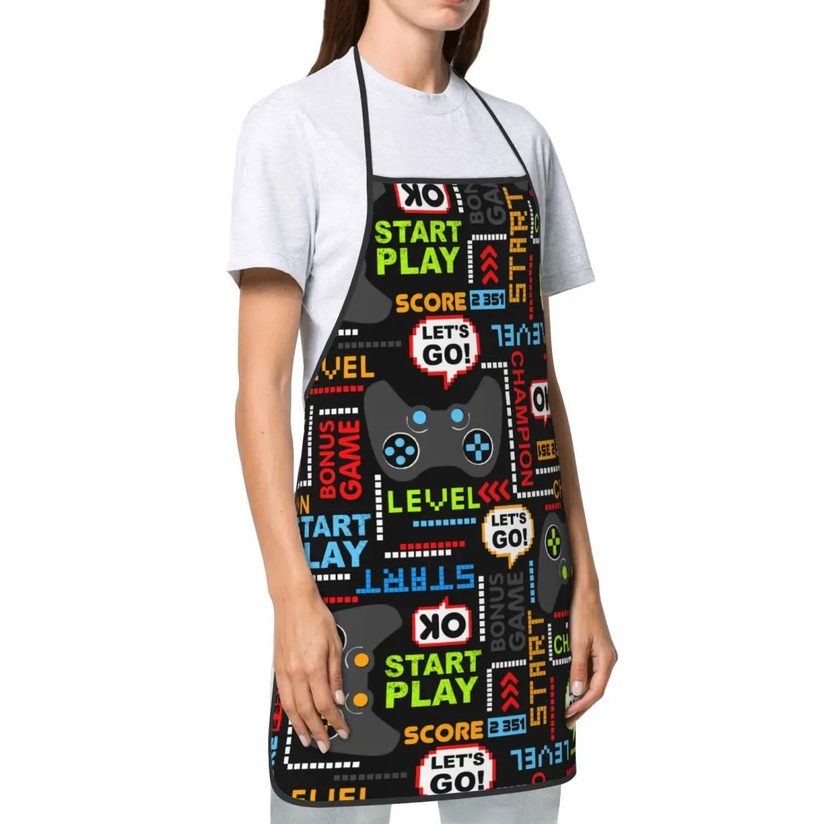 Фартук с игровым контроллером на нагруднике заказ для мужчин и женщин унисекс