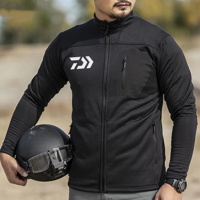 

Spring Autumn Men's Fishing Jacket Fleece Warm Windproof Windbreaker Durable Outdoor Sports Fishing Jerseys Clothing