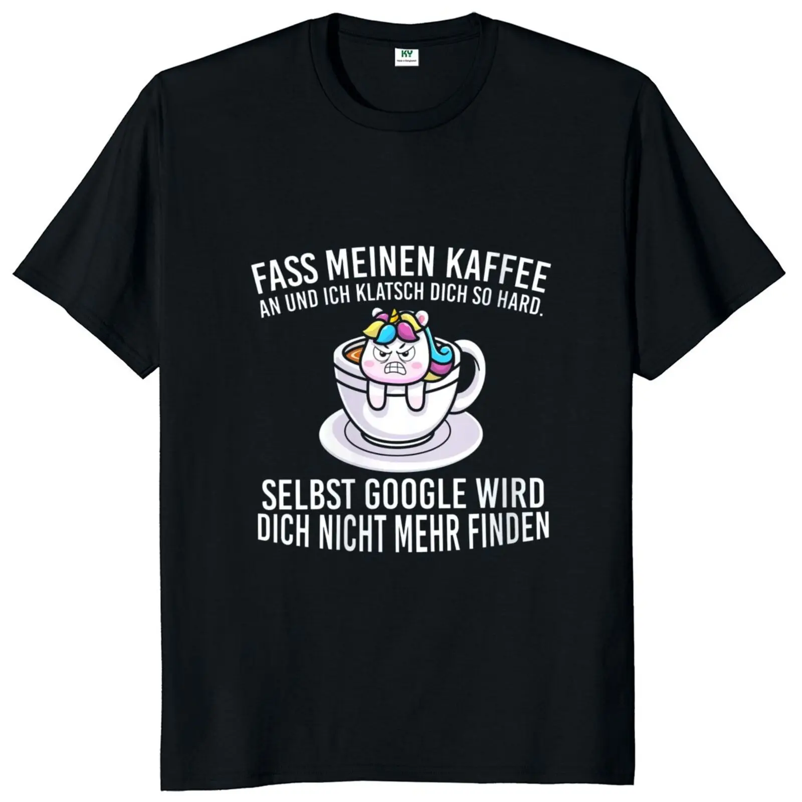 

Take My Coffee And I'll Hit You T Shirt Cute Angry Unicorn Coffee Lovers T-shirts For Men Women 100% Cotton Casual Tee EU Size