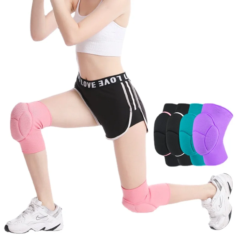

1 Pcs Compression Knee Pads Elastic Protector Thickened Sponge Breathable Silicone Non-Slip Knees Brace Support Dancing Workout